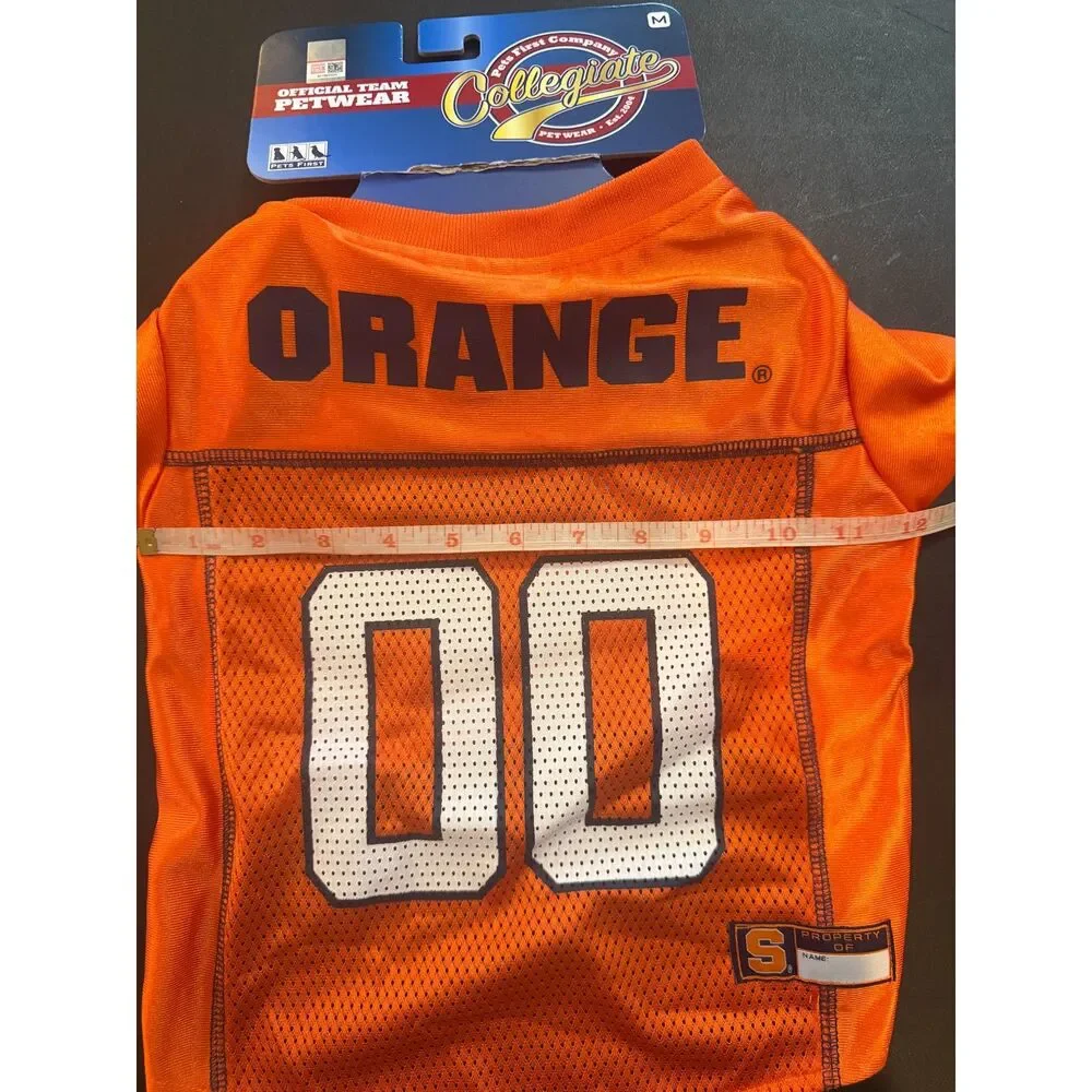 Pets First NCAA College Syracuse Orange Mesh Jersey for Dogs Cats Medium NEW